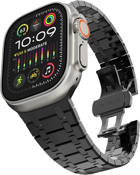 Стальной ремешок CHANCHY Black для Apple Watch Ultra | Ultra 2 49mm 45mm | 44mm | 42mm
