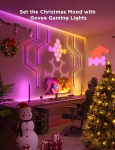 Набор настенных светильников Govee Glide Y Lights Panel RGBIC White, 7 шт - Фото 3