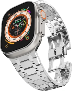 Стальной ремешок CHANCHY Silver для Apple Watch Ultra | Ultra 2 49mm | 45mm | 44mm | 42mm  - Фото 1