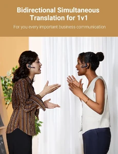 Наушники с переводчиком AI Timekettle W4 Pro AI Interpreter Earbuds,Bidirection Simultaneous Translation,Translator Device Supporting 40 Languages,Translator Earbuds for Call and Video Translation,APP Work with iOS and Android - Фото 6