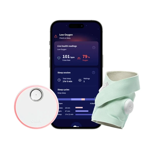 Розумна шкарпетка для немовлят Owlet Dream Sock Mint