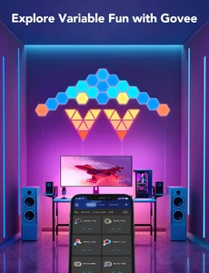 Світлодіодні панелі Govee Glide Hexa RGBIC, 10 шт - Фото 8