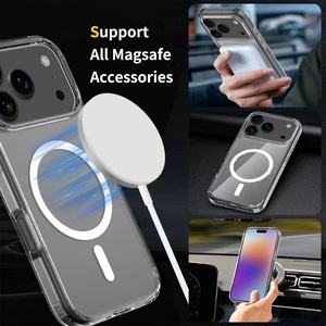 Прозрачный чехол GearFusion Shockproof MagSafe Crystal Clear для iPhone 17 - Фото 2