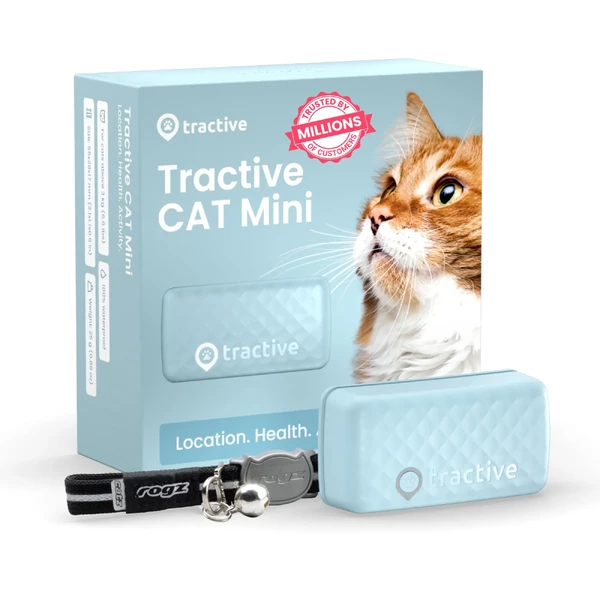 Трекер для котів Tractive Mini GPS Cat Tracker Mint з моніторингом здоров'я