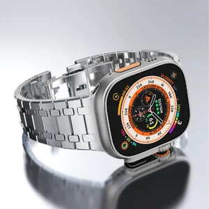 Стальной ремешок CHANCHY Silver для Apple Watch Ultra | Ultra 2 49mm | 45mm | 44mm | 42mm - Фото 2