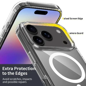 Прозрачный чехол GearFusion Shockproof MagSafe Crystal Clear для iPhone 17 - Фото 5
