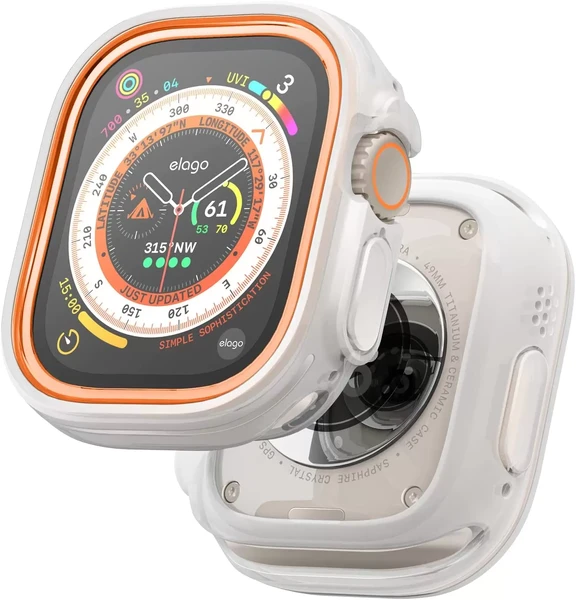 Захисний чохол elago Duo Case Transparent/Orange для Apple Watch Ultra 49mm