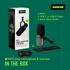 Микрофон для подкастов Shure MV7i со встроенным аудиоинтерфейсом - Фото 12