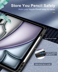 Чехол TiMOVO Slim Stand Protective Cover Clear Back для iPad Air 13" M2 (2024) - Фото 6