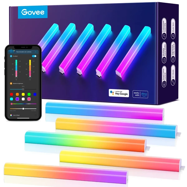 Набір настінних світильників Govee Glide 2 Panel RGBIC, 6 шт