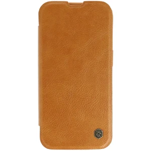 Коричневый чехол-книга с защитой камеры Nillkin Qin для iPhone 16 Pro - Фото 3