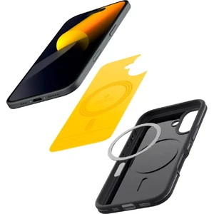 Черный чехол Spigen Caseology Athlex Mag MagSafe для iPhone 16 - Фото 7