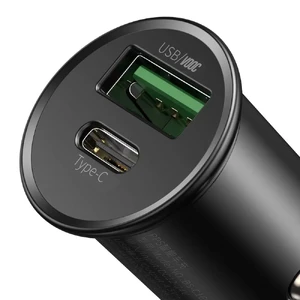 Быстрая автомобильная зарядка Baseus Circular PPS USB to USB Type-C 30W (Support VOOC) - Фото 2