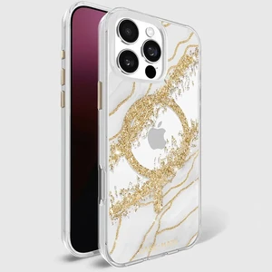 Мраморный чехол с золотыми элементами Case-Mate Karat MagSafe для iPhone 16 Pro Max - Фото 11