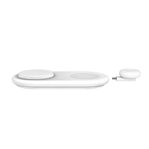 Док-станція MagSafe Belkin 3-в-1 BoostCharge Pro Charging Pad White 15W з Qi2 для iPhone | Apple Watch | AirPods - Фото 3