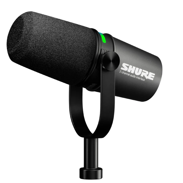 Мікрофон для подкастів Shure MV7i з вбудованим аудіоінтерфейсом