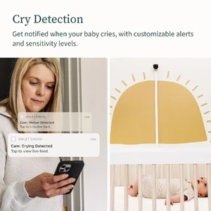 Умная радионяня Owlet Cam Smart Video Baby Monitor with Video Camera and Audio - Secure WiFi, 1080p Night Vision, Customize Cry, Sound and Motion Alerts, 2-Way Audio, Mounting kit - Фото 7