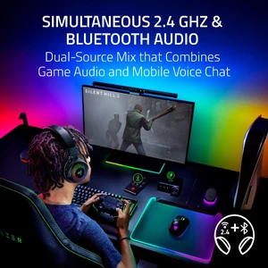 Бездротові ігрові навушники з OLED контролем Razer Kraken V4 Pro Black - Фото 12