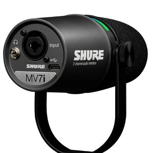 Микрофон для подкастов Shure MV7i со встроенным аудиоинтерфейсом - Фото 3
