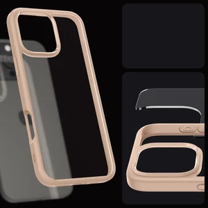 Прозрачный розовый чехол Spigen Ultra Hybrid для iPhone 16 Pro Max - Фото 5