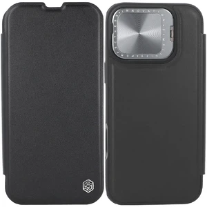 Черный чехол-книга с защитой камеры Nillkin Qin для iPhone 16 Pro Max - Фото 6