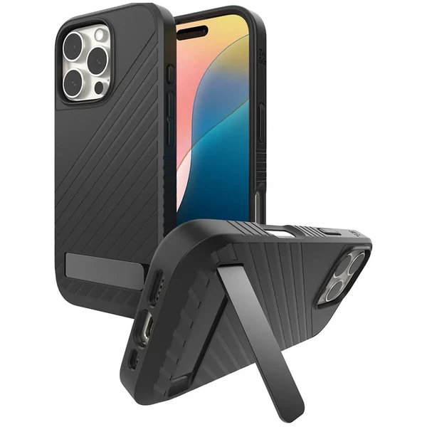 Чорний чохол з підставкою Zagg Gear4 Denali Snap MagSafe для iPhone 16 Pro