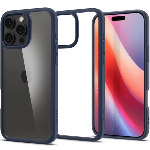 Прозорий синій чохол Spigen Ultra Hybrid для iPhone 16 Pro Max у Чернігові