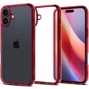Прозорий червоний чохол Spigen Ultra Hybrid для iPhone 16 8809971230988 - Фото 1