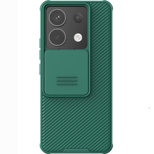 Противоударный чехол со шторкой для камеры Nillkin CamShield Pro Green для Xiaomi Redmi Note 13 Pro 5G/Poco X6 в Одессе