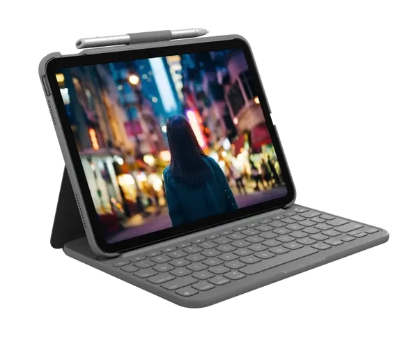 Чохол-клавіатура Logitech Slim Folio Keyboard Case Oxford Grey для iPad 10 10.9" (2022)