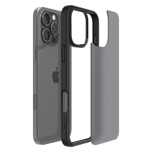Півпрозорий чорний чохол Spigen Ultra Hybrid для iPhone 16 Pro Max - Фото 7