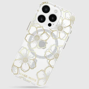 Прозорий чохол зі срібно-золотими елементами Case-Mate Floral Gems Mag для iPhone 16 Pro - Фото 11