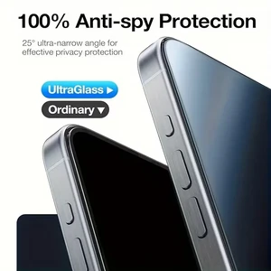 Захисне загартоване скло антишпигун iLoungeMax Tempered Glass Screen Protector with Privacy Filter для iPhone 16 Pro