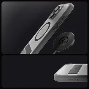 Півпрозорий сірий чохол Spigen Ultra Hybrid S Mag для iPhone 16 Pro - Фото 5