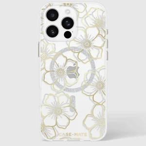 Прозрачный чехол с серебряно-золотыми элементами Case-Mate Floral Gems Mag для iPhone 16 Pro Max - Фото 9