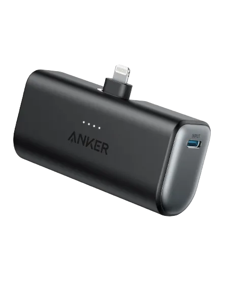 Компактний EDC-повербанк Anker Nano Power Bank Black з потужністю 12W, MFi Lightning, 5000mAh