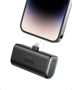 Компактный EDC-повербанк Anker Nano Power Bank Black с мощностью 12W, MFi Lightning, 5000mAh - Фото 2