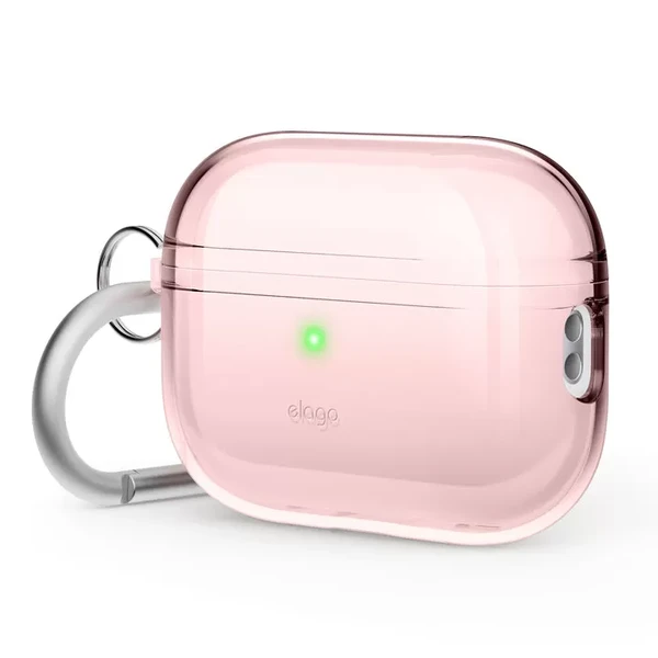 Прозорий силіконовий чохол із карабіном elago Clear Hang Case Lovely Pink для AirPods Pro 2 в Сумах