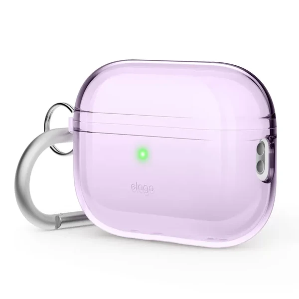 Прозорий силіконовий чохол із карабіном elago Clear Hang Case Lavender для AirPods Pro 2