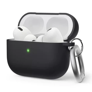 Силіконовий чохол із карабіном elago Liquid Hybrid Hang Case Black для AirPods Pro 2