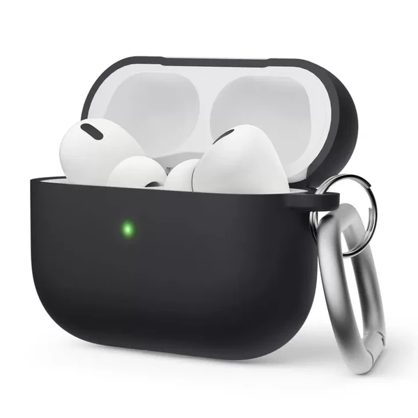 Силіконовий чохол із карабіном elago Liquid Hybrid Hang Case Black для AirPods Pro 2