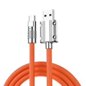 Зарядный кабель iLoungeMax Super Fast Charger Cable USB to Lightning 120W Orange 1m  - Фото 1