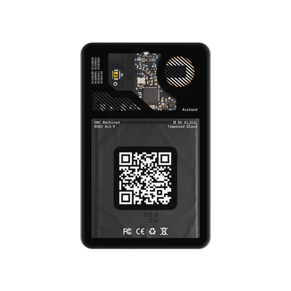 Bluetooth-трекер Rolling Square AirCard для пошуку гаманця, з NFC/QR-кодом та підтримкою Apple Find My (Локатора)