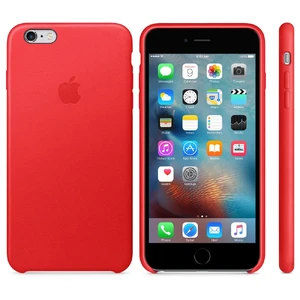 Кожаный чехол Apple Leather Case (PRODUCT) RED (MKXG2) для iPhone 6s Plus - Фото 4