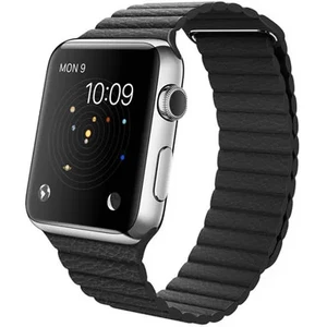 Смарт-годинник Apple Watch 42mm Black Leather Loop - Фото 3