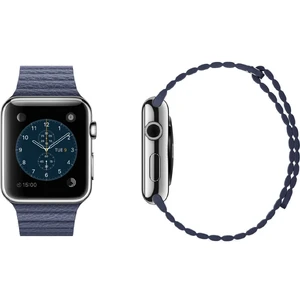 Смарт-часы Apple Watch 42mm Bright Blue Leather Loop - Фото 5