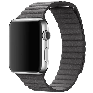 Ремешок Apple Leather Loop Storm Gray Medium (MMAQ2) для Apple Watch Ultra 49mm | 45mm | 44mm | 42mm MMAQ2 - Фото 1