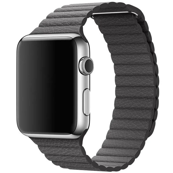 Ремешок Apple Leather Loop Storm Gray Medium (MMAQ2) для Apple Watch Ultra 49mm | 45mm | 44mm | 42mm