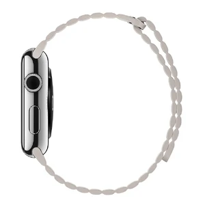 Ремешок Apple Leather Loop White Medium (MMAT2) для Apple Watch Ultra 49mm | 45mm | 44mm | 42mm - Фото 3