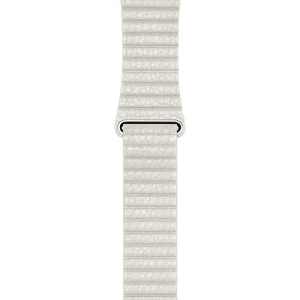 Ремешок Apple Leather Loop White Medium (MMAT2) для Apple Watch Ultra 49mm | 45mm | 44mm | 42mm - Фото 5